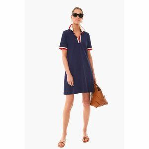 Tuckernuck Women's Navy Blue Hutton Dress Collared Tennis Dress Sport sz S NWOT